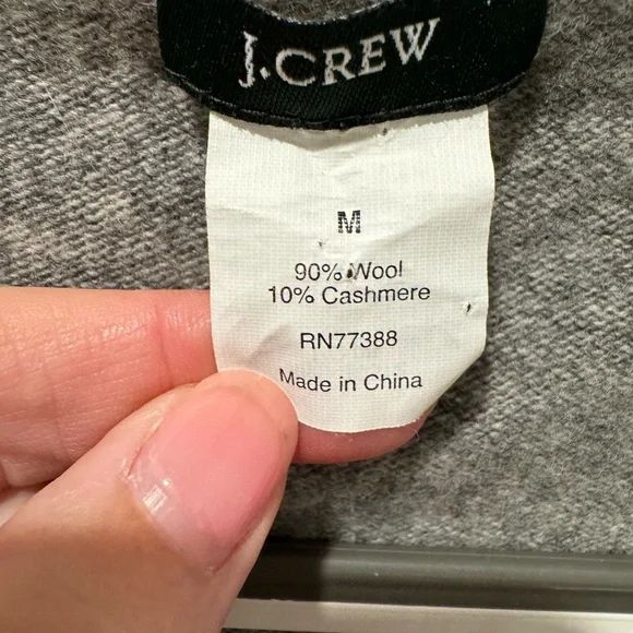 J Crew cardigan gray/cream EUC size M - Picture 4 of 5